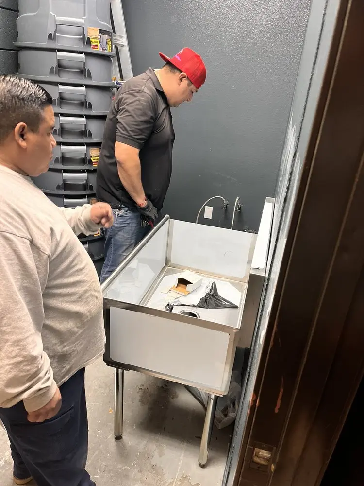 Commercial plumbing and sink installation in Franjo